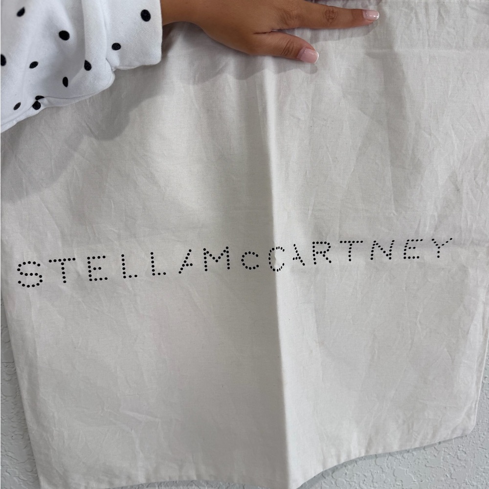 Stella McCartney Cream Dust Bag with Black Dot Logo